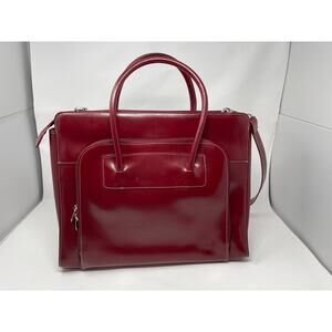McKlein USA Red Lake Forest 15.6" Laptop Tablet Briefcase Case Shoulder Strap